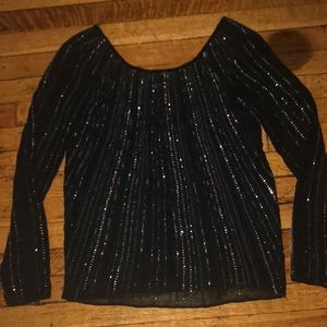 Foley + Corinna Beaded Top with Scoop Back